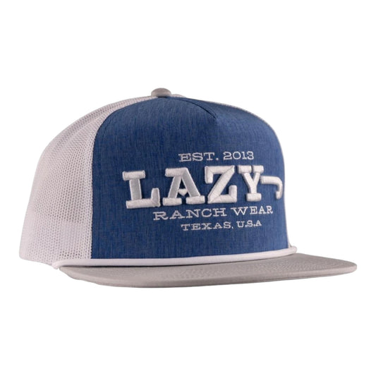 Lazy J Ranch - Blue & White